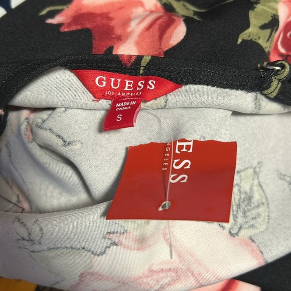 Guess Los Angeles Roses Black and Pink Bodycon Dress Small NWT S - Picture 16 of 16